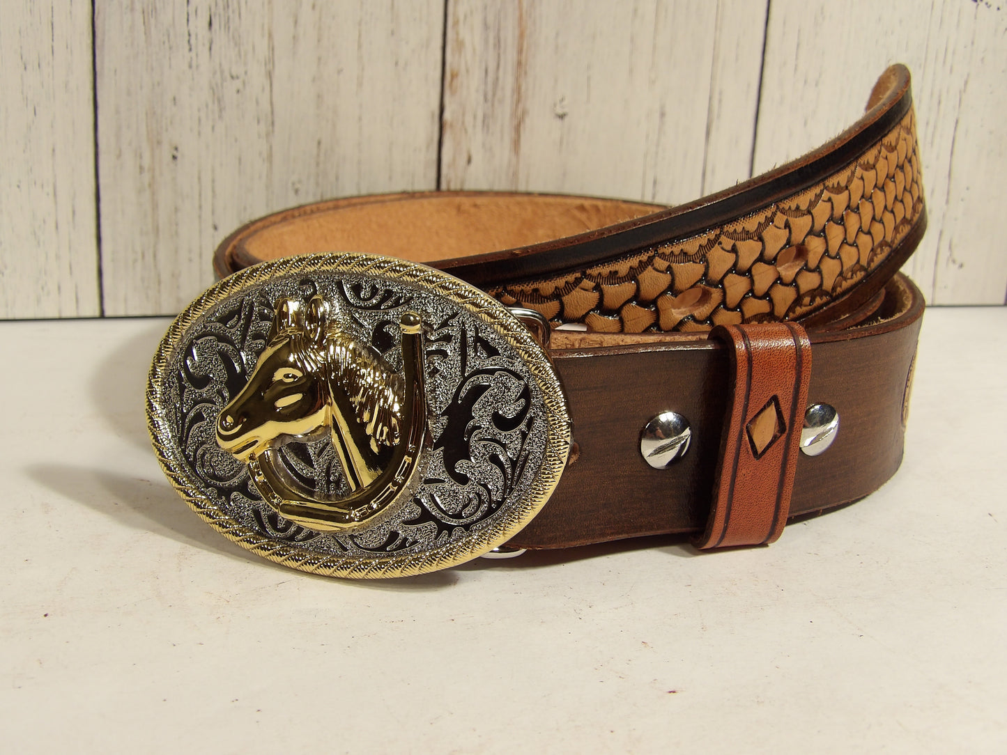 Cinturon Vaquero para hombre / Cowboy leather belt for Men