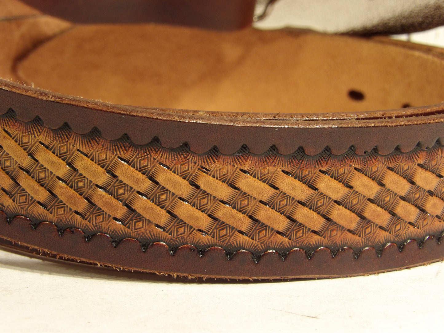 Cinto Vaquero para Hombre / Cowboy leather belt ( Hand Stamped )