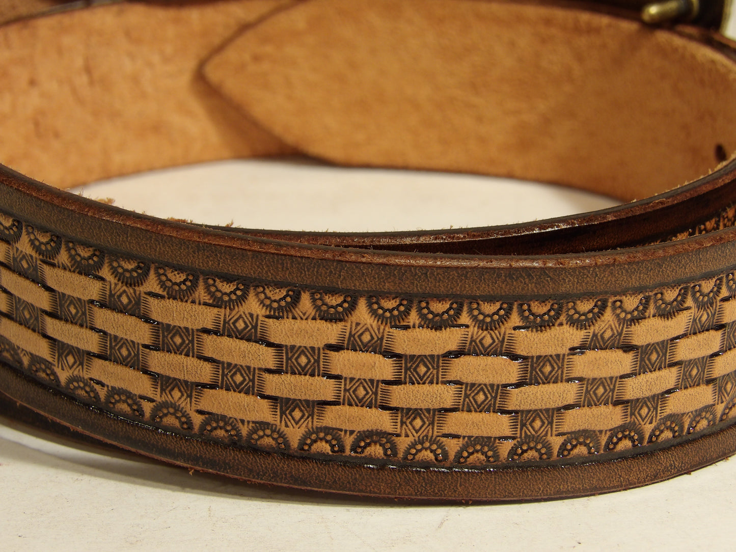 Cinturon Vaquero para Hombre / Cowboy Leather Belt ( Hand Stamped )