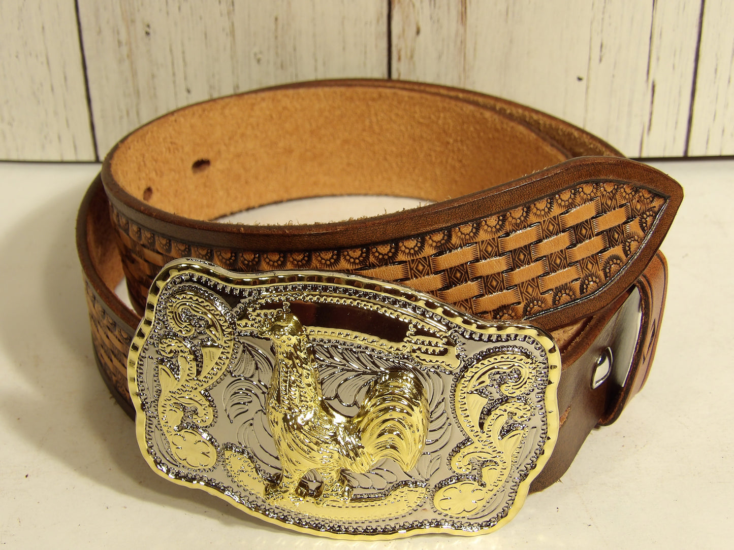 Cinto Vaquero para Hombre / Cowboy Belt for Men ( Hand Stamped )