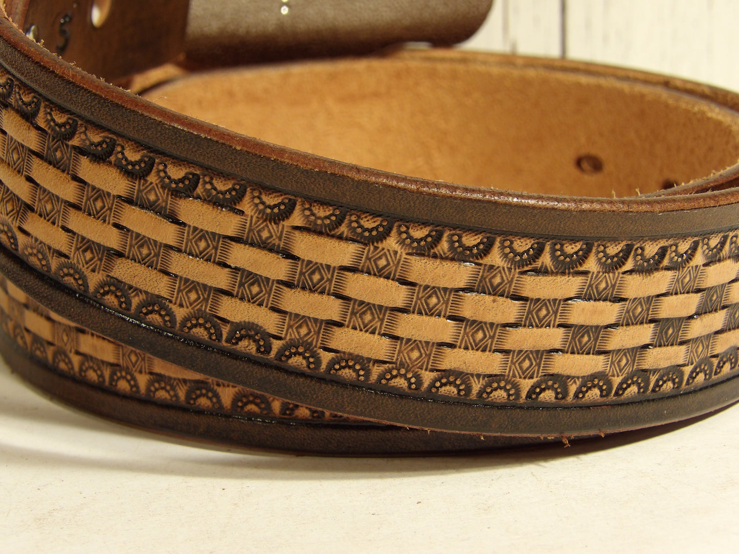 Cinto Vaquero para Hombre / Cowboy Belt for Men ( Hand Stamped )