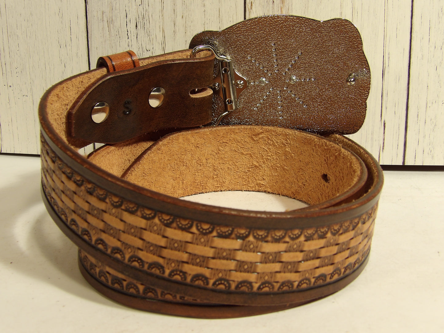 Cinturon Vaquero para Hombre / Cowboy Belt for men ( Hand Stamped )