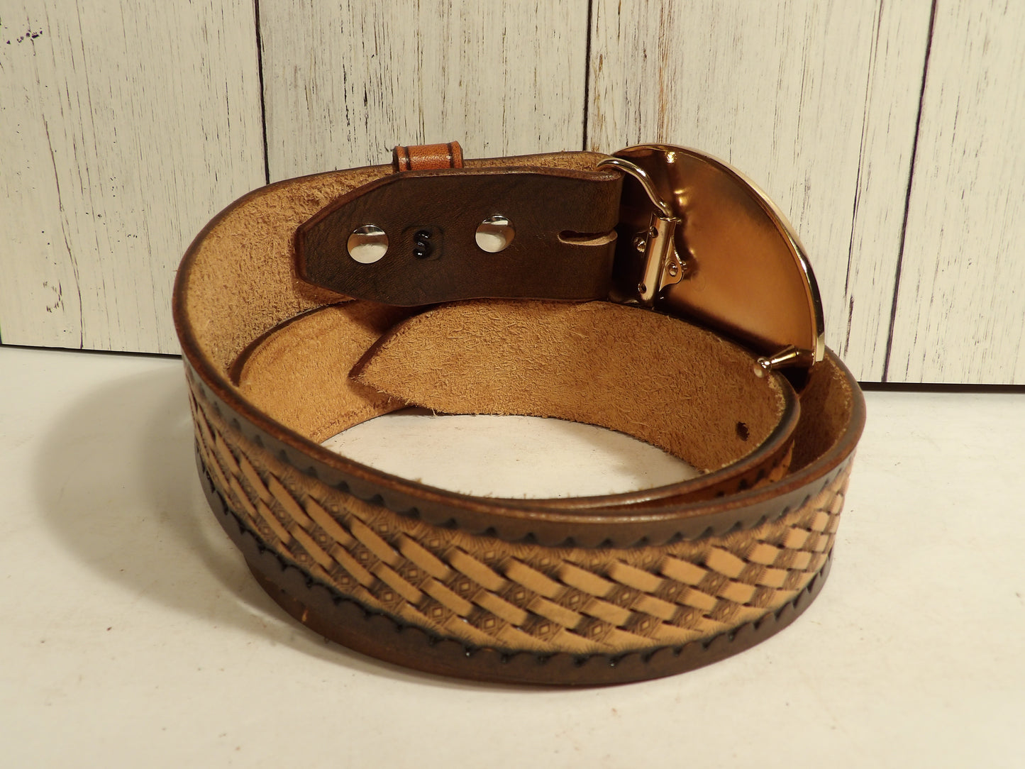Leather Belt for Men ( Hand Stamped ) / Cinturon Vaquero Para Hombre