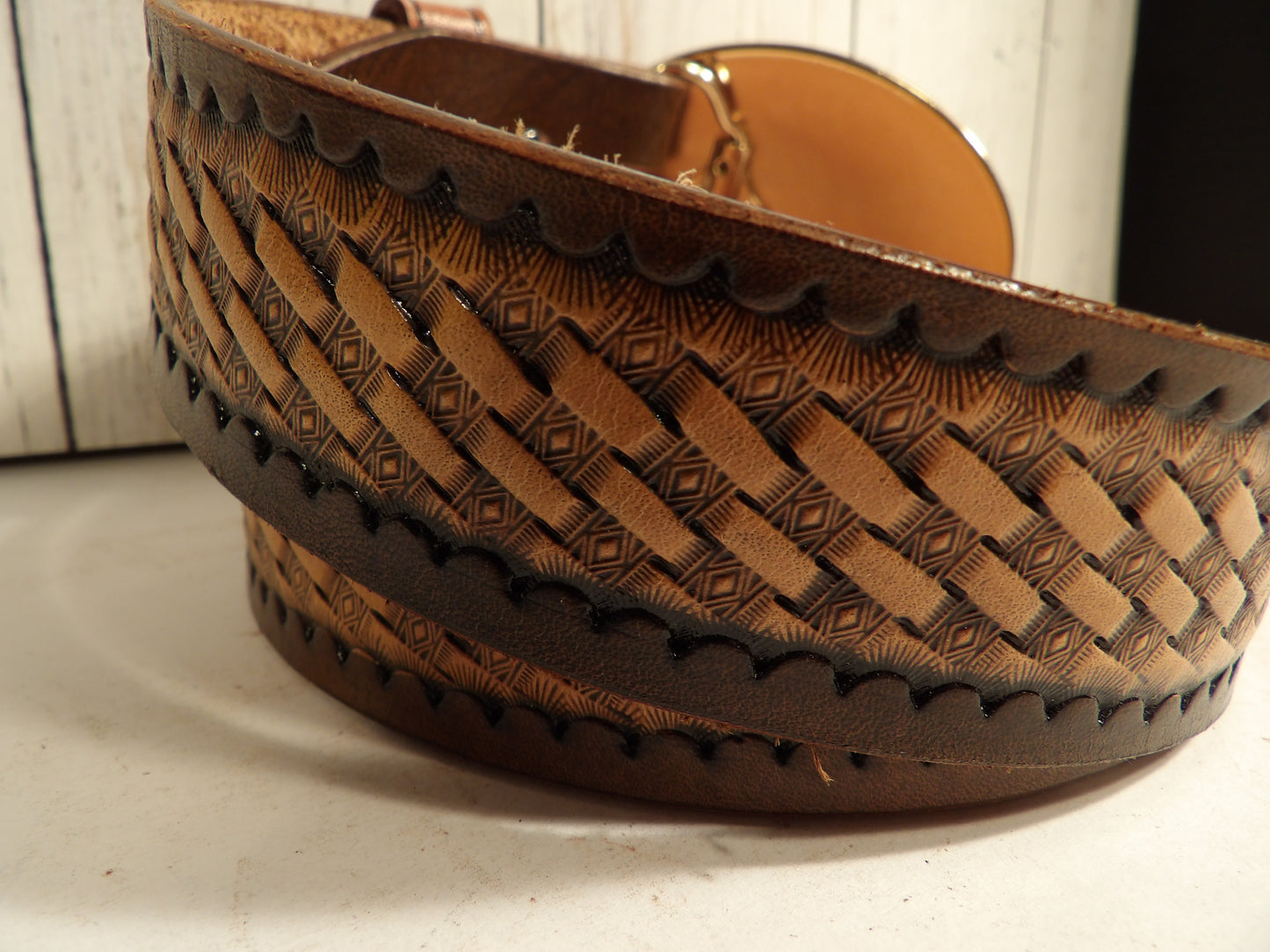 Leather Belt for Men ( Hand Stamped ) / Cinturon Vaquero Para Hombre