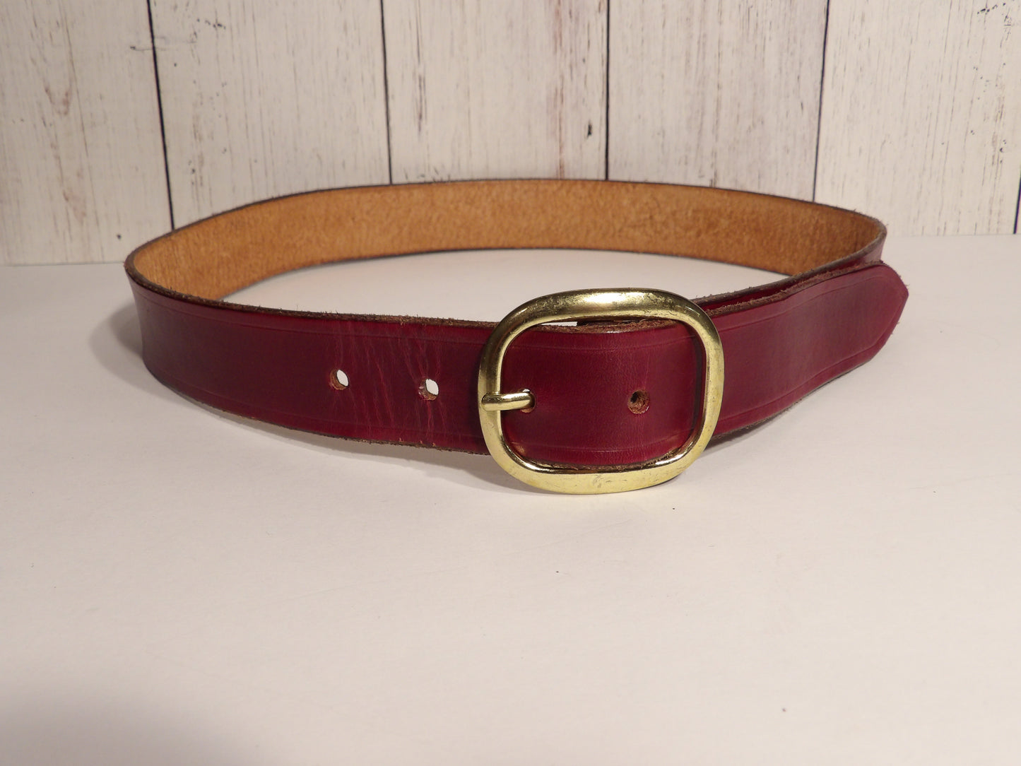 Kid's leather belt ( Red )