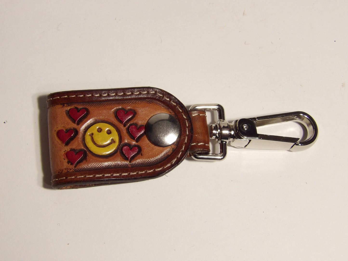 Leather key fob ( Emoji )