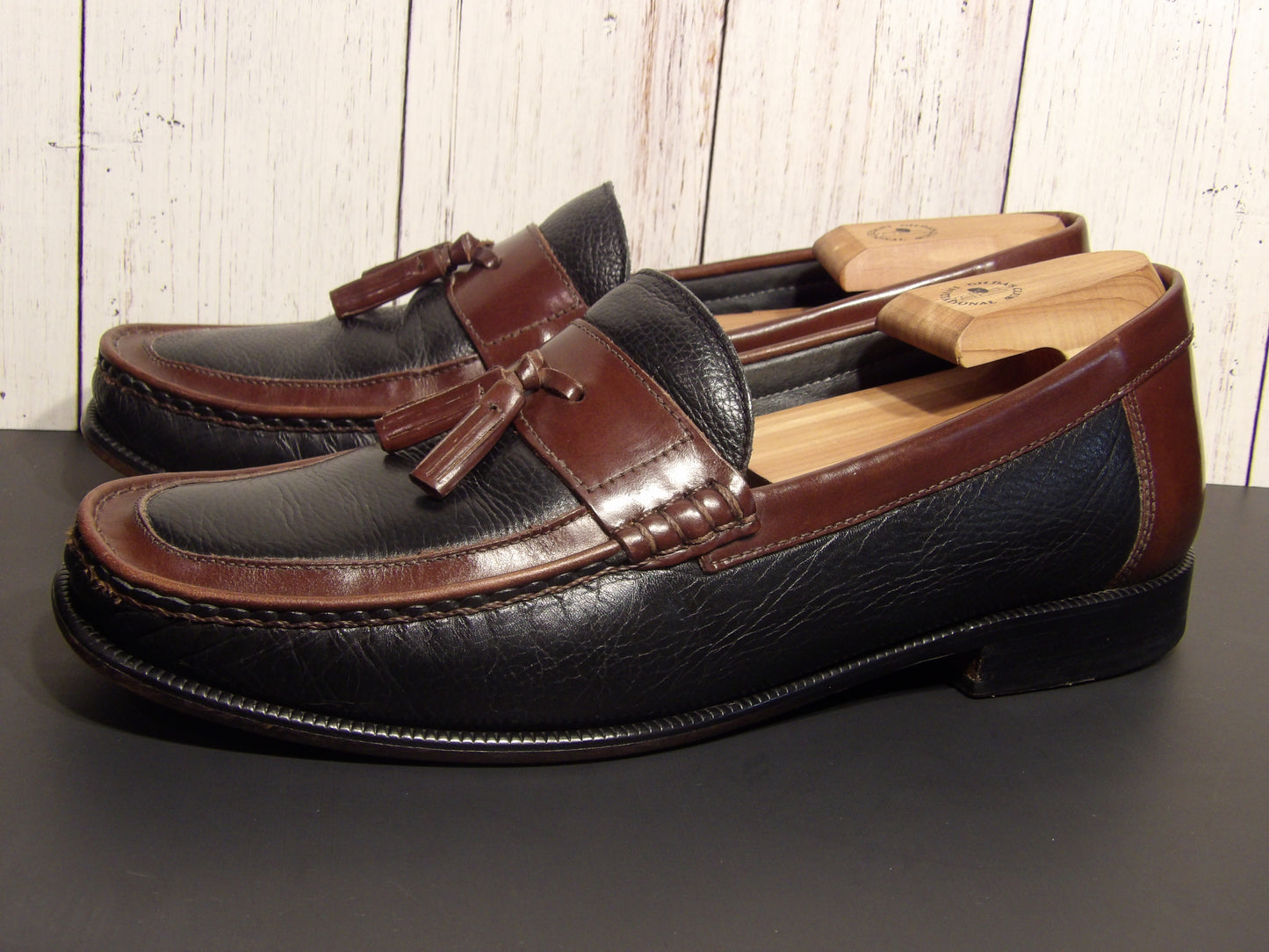 Men's leather shoes ( Florsheim ) Black and burgundy