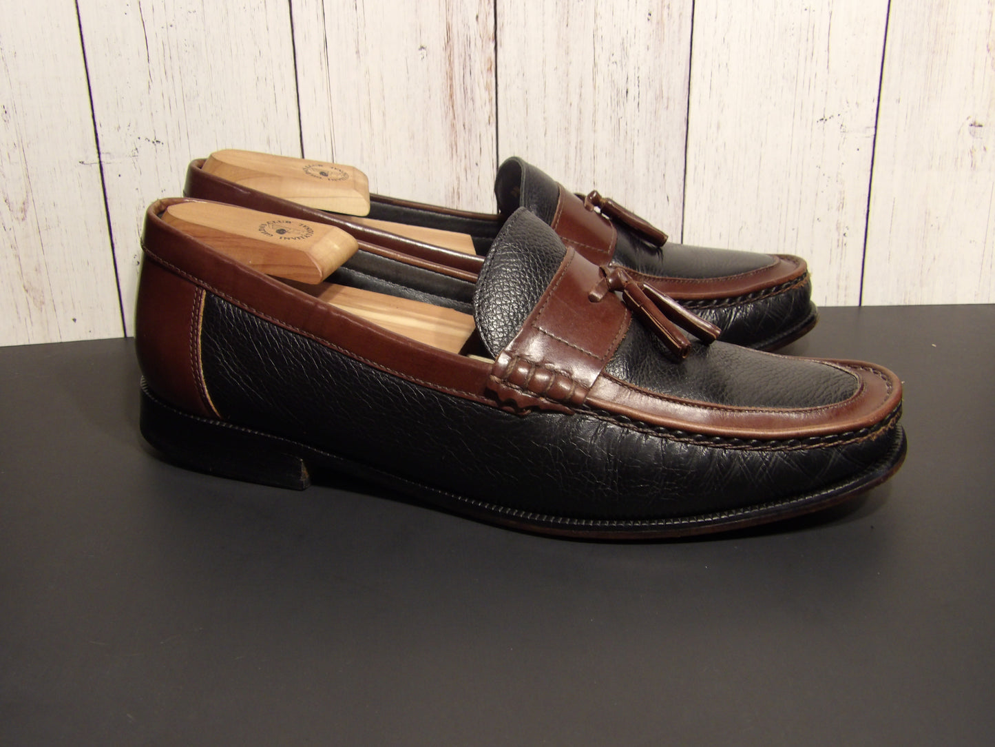 Men's leather shoes ( Florsheim ) Black and burgundy